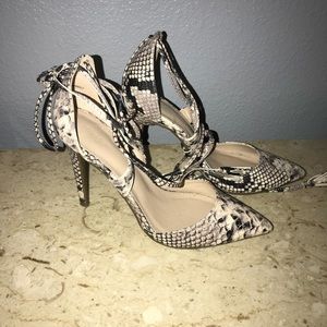 Faux python heels
